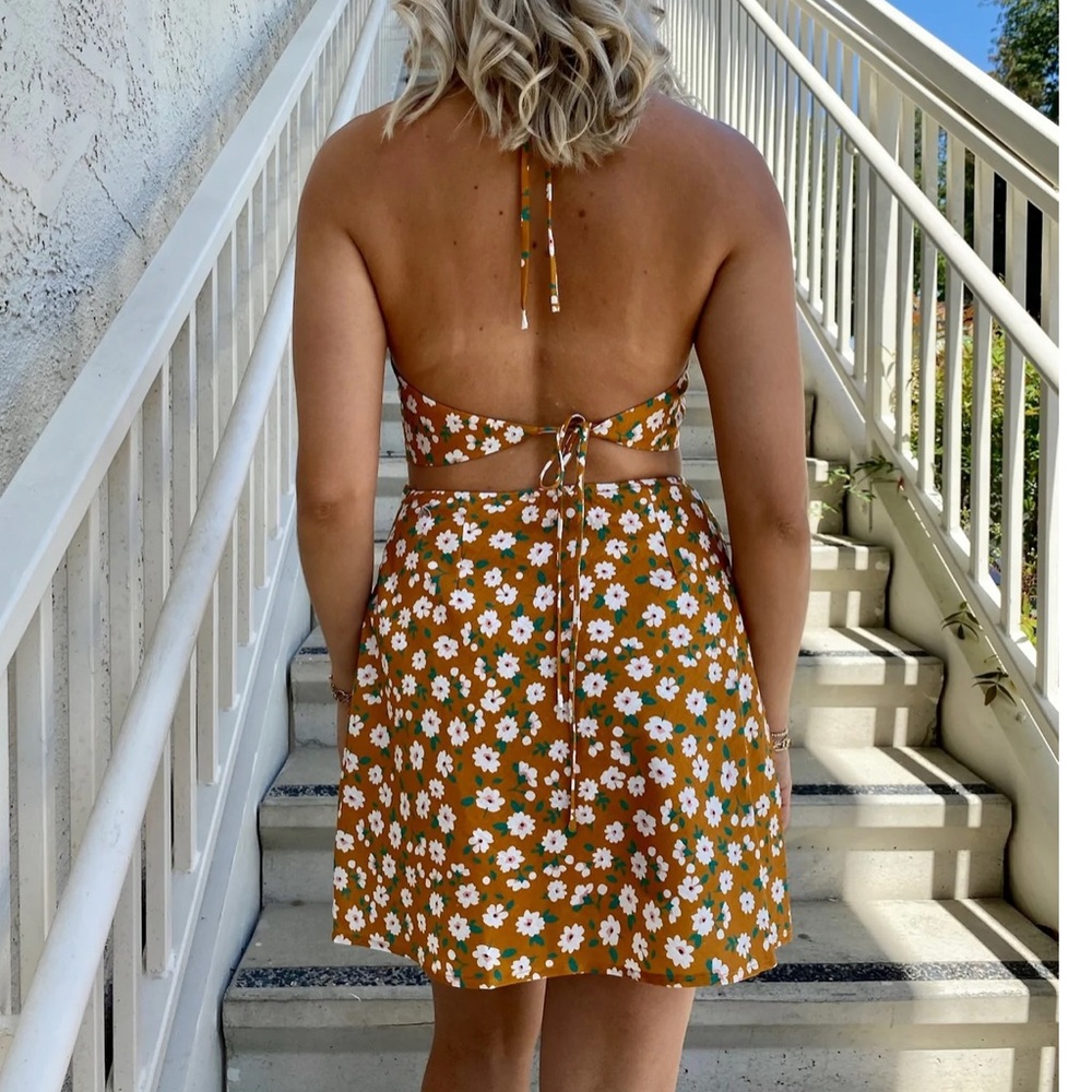 Floral Cutout Dress - Picture 3 of 8